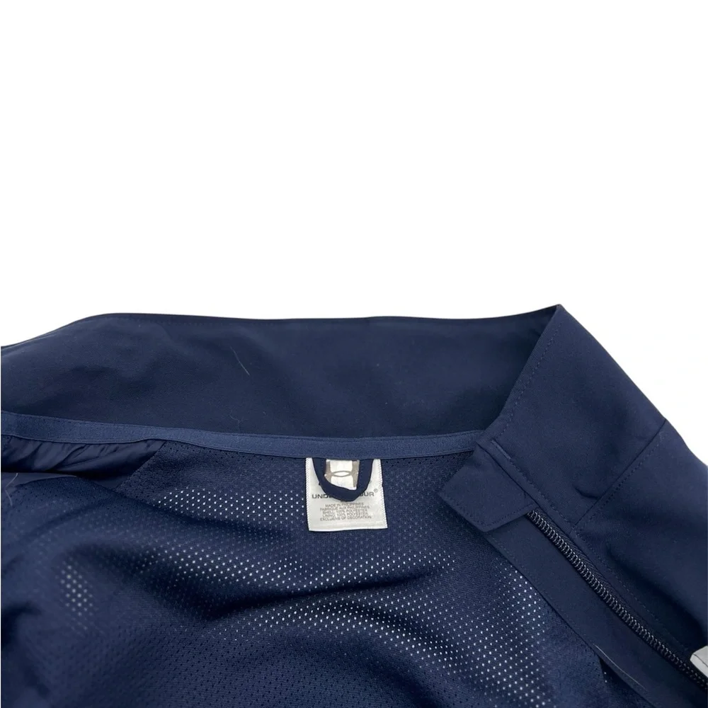 Under Armour Blue and White Performance Jacket with Color-Block Design - Picture 4 of 5
